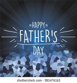 Colored background with text for father's day