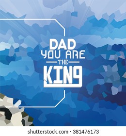 Colored background with text for father's day