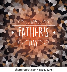 Colored background with text for father's day