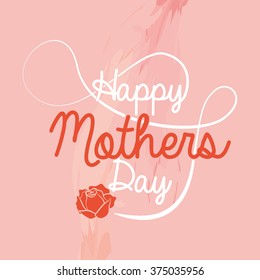 Colored background with text and flowers for mother's day