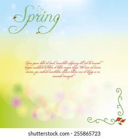 a colored background with text and flowers for this spring season