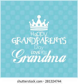 Colored background with text for grandparents' day. Vector illustration