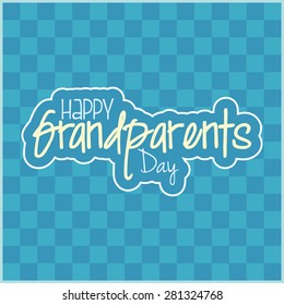 Colored background with text for grandparents' day. Vector illustration