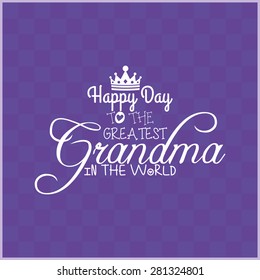Colored background with text for grandparents' day. Vector illustration