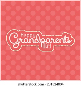 Colored background with text for grandparents' day. Vector illustration
