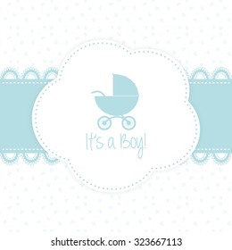 Colored background with text and icons for baby showers