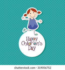 Colored background with text and a kid