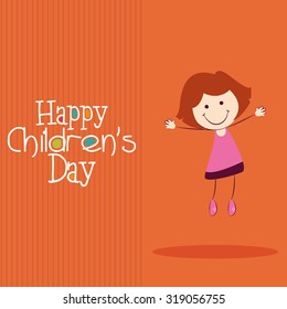 Colored background with text and a kid