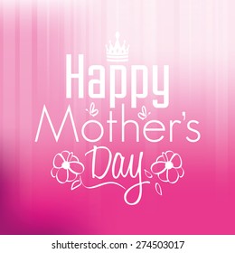 Colored background with text for mother's day. Vector illustration