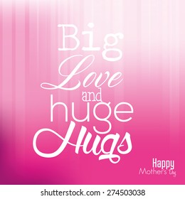 Colored background with text for mother's day. Vector illustration