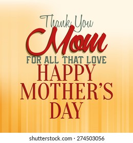 Colored background with text for mother's day. Vector illustration