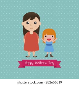Colored background with text for mother's day. Vector illustration