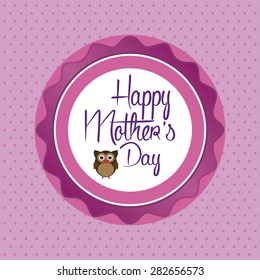 Colored background with text for mother's day. Vector illustration