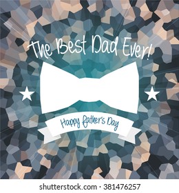 Colored background with text and a necktie for father's day