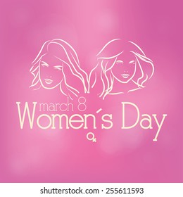 a colored background with text and a pair of happy women