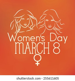 a colored background with text and a pair of happy women