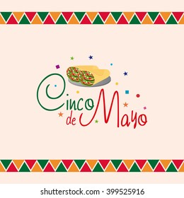 Colored background with text and a pair of tacos