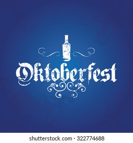 Colored background with text and a pattern for oktoberfest