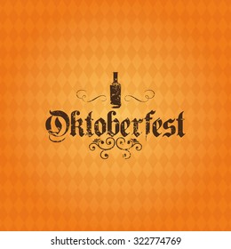 Colored background with text and a pattern for oktoberfest