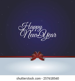 a colored background with text and a ribbon for new year