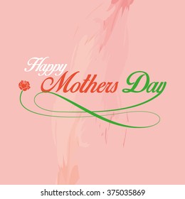 Colored background with text and a rose for mother's day