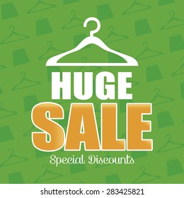 Colored background with text for sales purposes. Vector illustration
