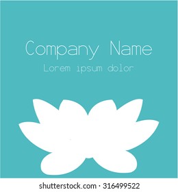 Colored background with text and spa icons