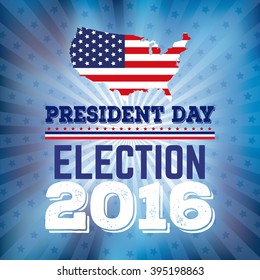 Colored background with text and stripes for president's day