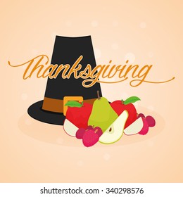 Colored background with text for thanksgiving day