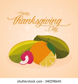 Colored background with text for thanksgiving day