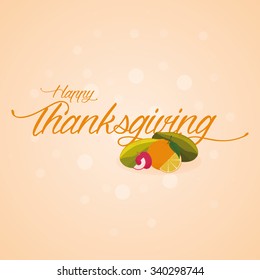 Colored background with text for thanksgiving day