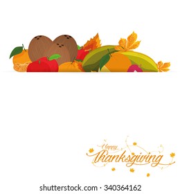 Colored background with text for thanksgiving day