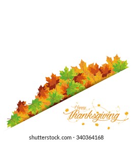 Colored background with text for thanksgiving day