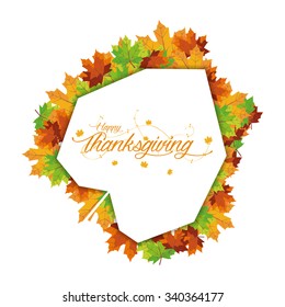 Colored background with text for thanksgiving day