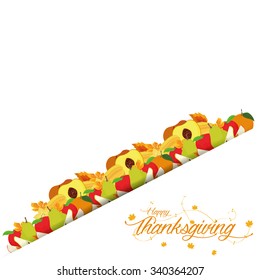 Colored background with text for thanksgiving day