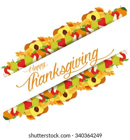 Colored background with text for thanksgiving day