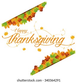 Colored background with text for thanksgiving day