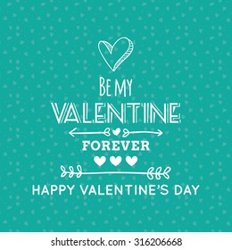 Colored background with text for valentine's day