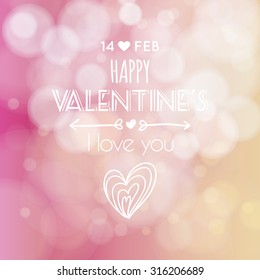 Colored background with text for valentine's day
