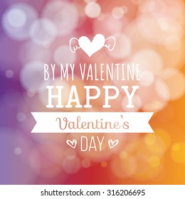 Farbiger Hintergrund mit Text zum Valentinstag