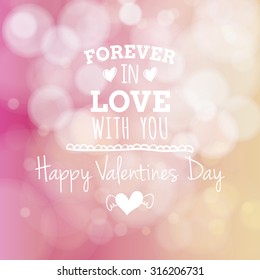 Colored background with text for valentine's day