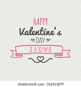 Colored background with text for valentine's day