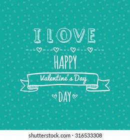 Colored background with text for valentine's day