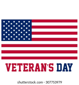 Colored background with text for veteran's day. Vector illustration