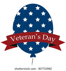 Colored background with text for veteran's day. Vector illustration