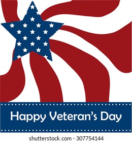 Colored background with text for veteran's day. Vector illustration