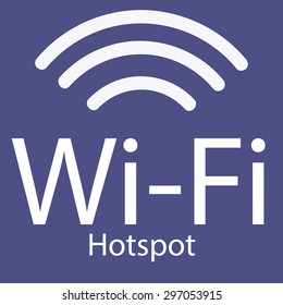 Colored background with text for wifi hotspots. Vector illustration