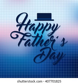 Colored background with texture, text and a hat icon