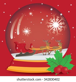 Colored background with a traditional christmas decoration