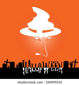 Colored background with traditional elements for halloween